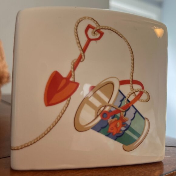 4 Piece Tiffany Baby Dish Set- EUC- Seashore Collection w/ Tiffany Box - Picture 2 of 10